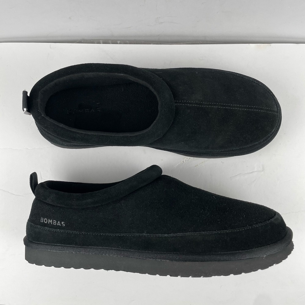 Bombas Saturday Suede Slip-On Shoes Black Comfort Cushioned - Men's Size 12